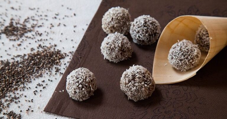 palline crudiste cacao chia
