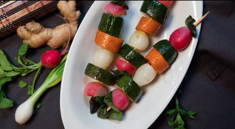 Spiedini di verdure marinate