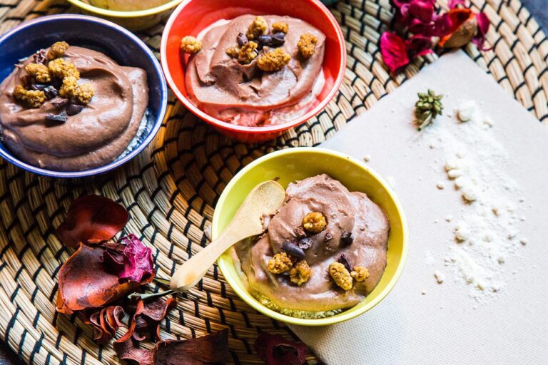 Budino di frutta al cioccolato