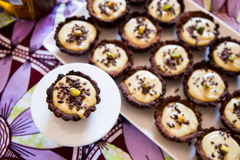 Crostatine cacao e pistacchio