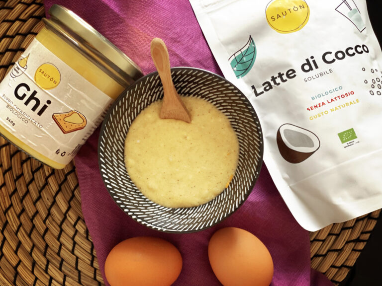 Crema istantanea con tuorli al cocco