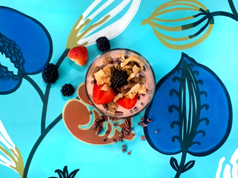 Keto crema Budwig cacao e fragole