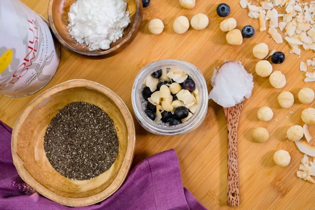 Ricetta Budino di chia ai mirtilli sauton