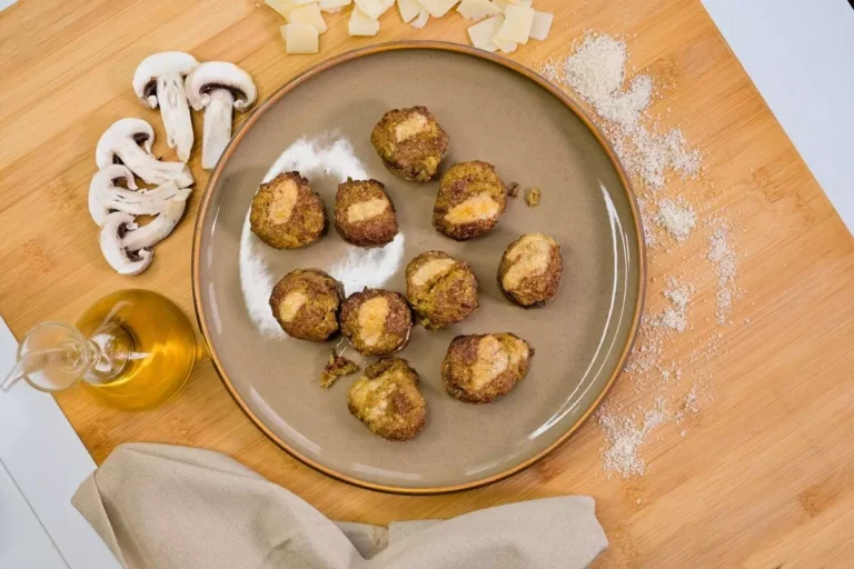 Funghi ripieni in friggitrice ad aria