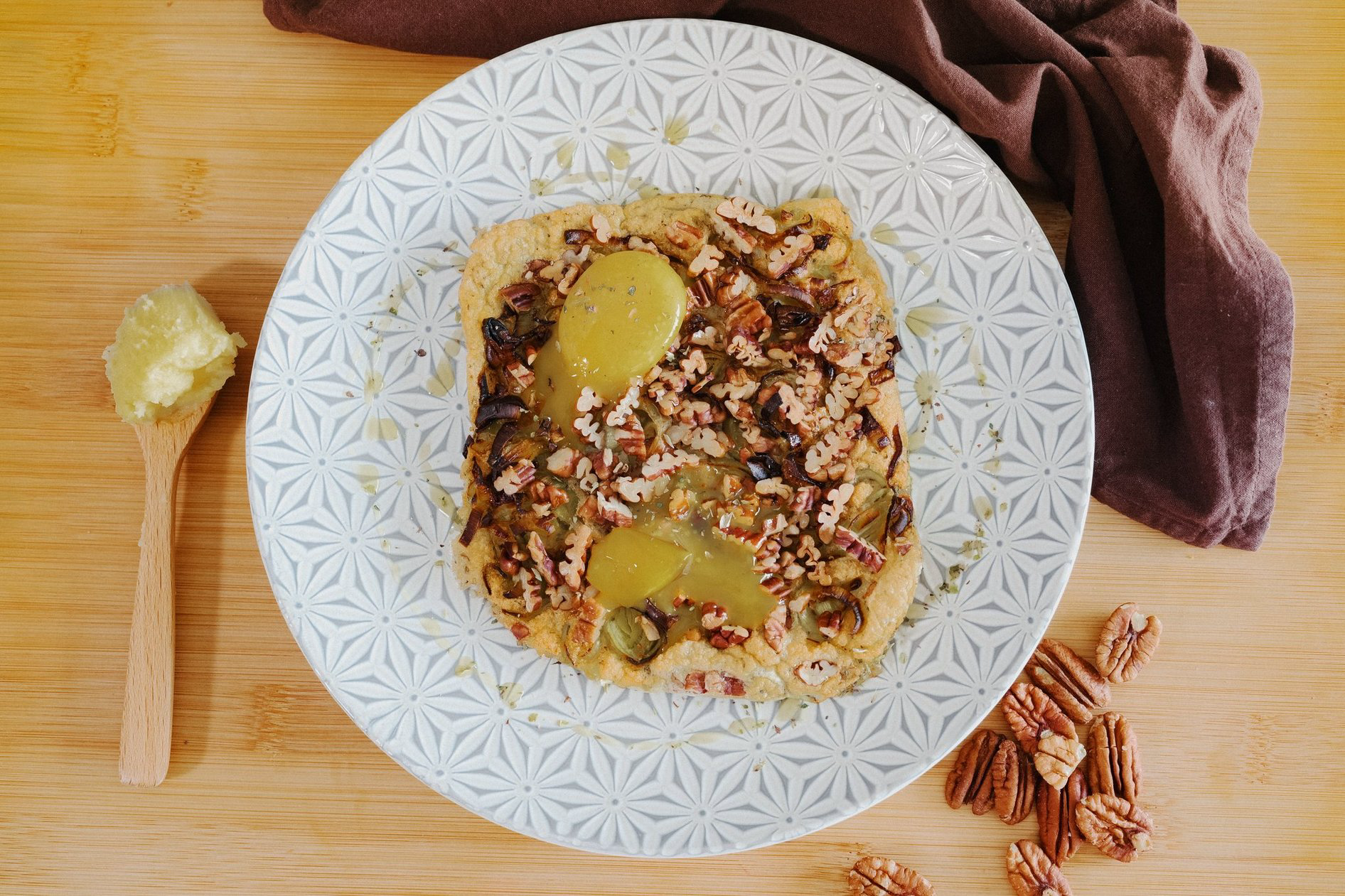 Frittata al forno con porri e noci