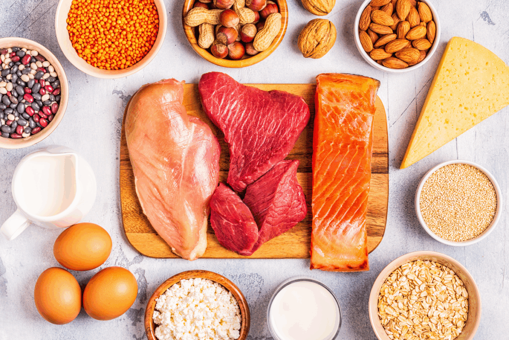 Fonti proteiche di qualità per sostenere la massa muscolare: uova, pesce, semi, carne